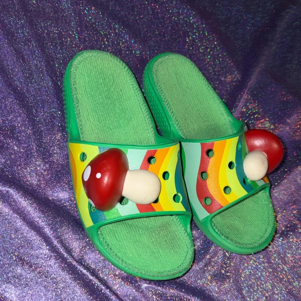 Toddler Zen Garden Terry Cloth Croc Slides
